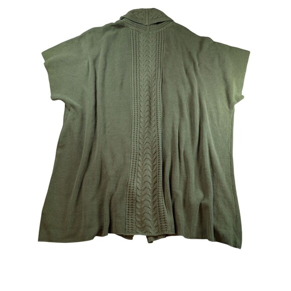 Isaac Mizrahi Open Front Cardigan with Stitch Detail Green 3XL - Picture 2 of 10